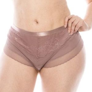 Satin Mesh Lace Cheeky Panty NEW!